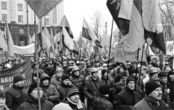 28 січня трудові колективи вугледобувних підприємств вийшли на акцію протесту під стіни Кабміну